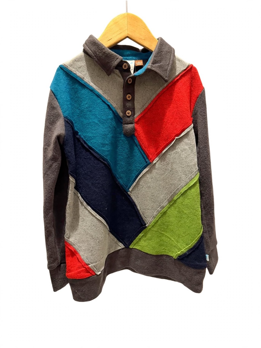 Fore Axel Hudson 5 NWT Colorblock Patchwork Rugby Polo Sweater Boy